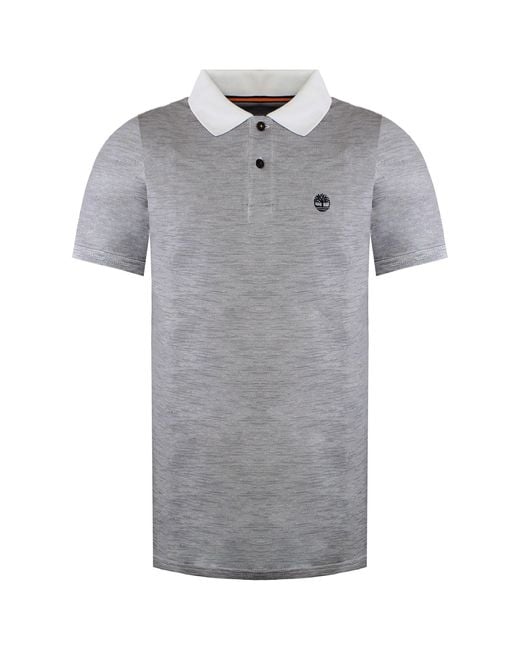 Timberland Gray Pique Polo Shirt Cotton for men