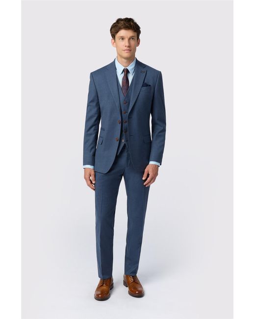 Antique Rogue Blue Single Breasted Two Button Slim Fit Suit Jacket for men
