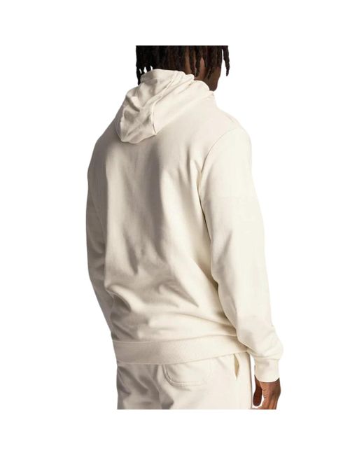 Lyle & Scott White Club Emblem Chalk Hoodie for men