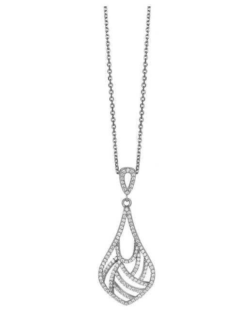 Orphelia Black 925 Sterling Chain With Pendant