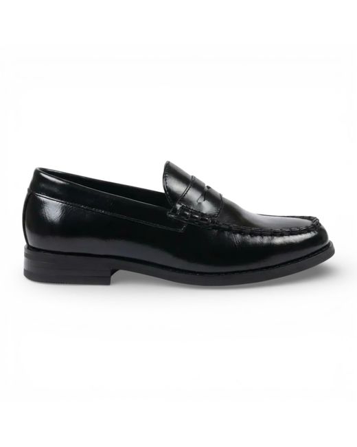 Infinity Leather Black Pu Formal Dress Penny Loafers Casual Shoes Faux Leather for men