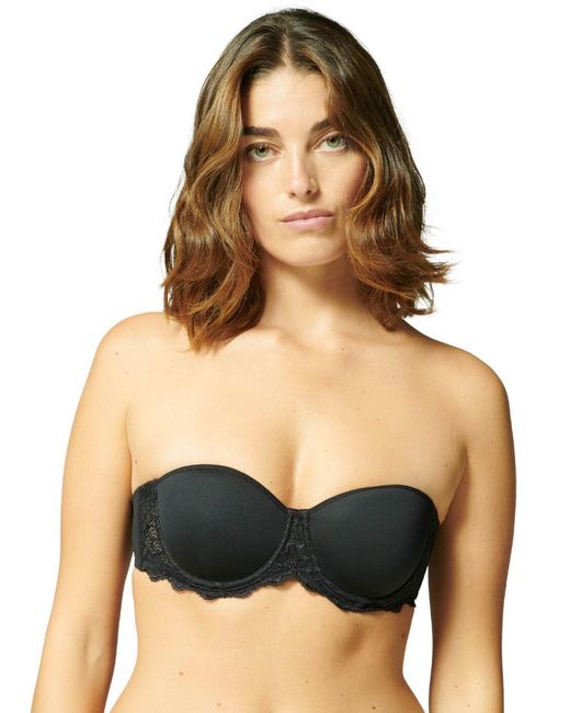 Simone Perele Black Caresse Strapless Bra