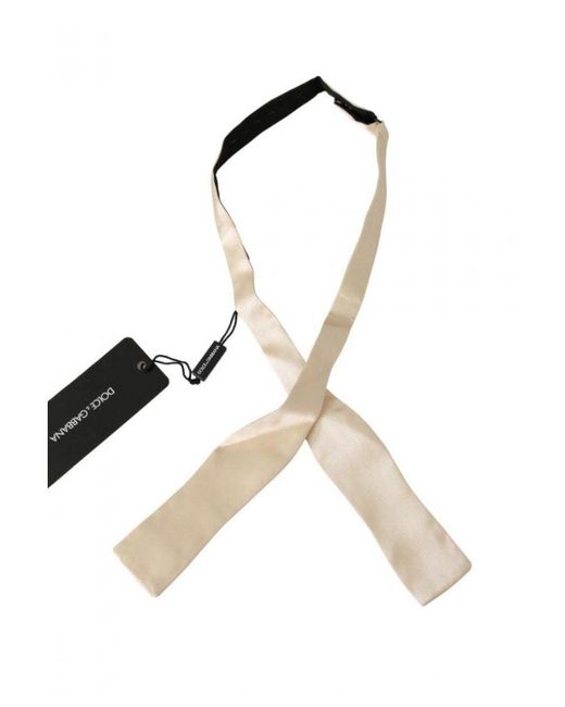 Dolce & Gabbana Metallic Slim Skinny Necktie 100% Silk Bowtie for men
