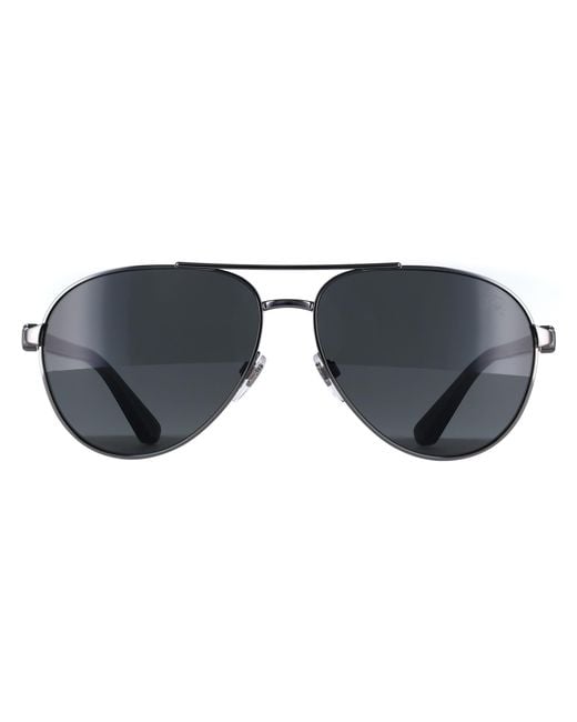 Burberry Gray Aviator Gunmetal Dark Be3167 for men