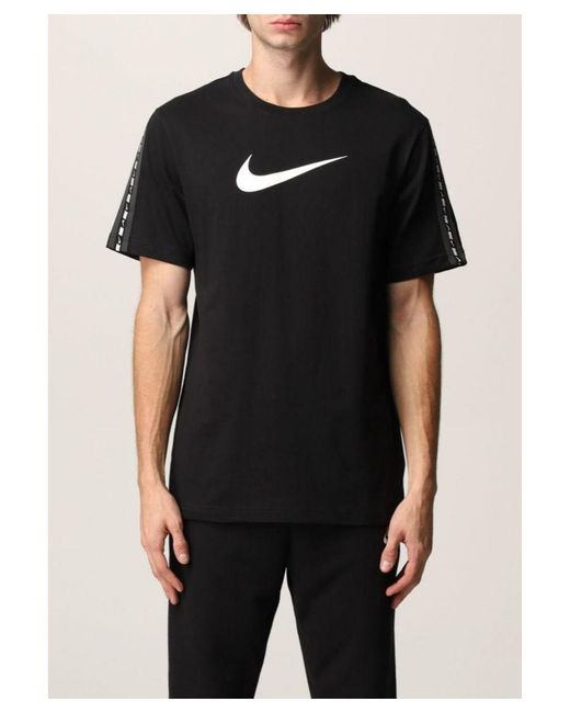 Nike Black Sportswear Repeat T Shirt Club for men