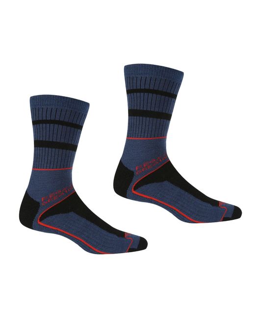 Regatta Blue Samaris 3 Season Socks (Pack Of 2) (Dark Denim/ for men
