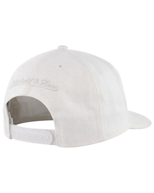 Mitchell & Ness White Interlocked 110 Off Cap Cotton