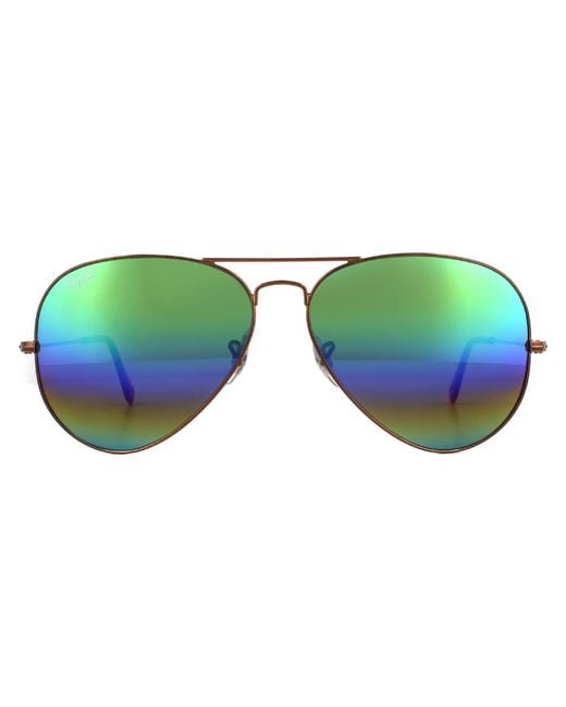 Ray-Ban Green Aviator Bronze Light Mirror 2 Sunglasses