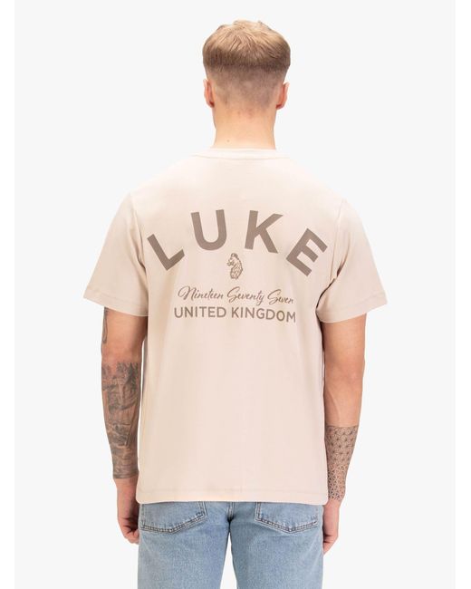 Luke 1977 White Drayton Relaxed Fit T-Shirt for men