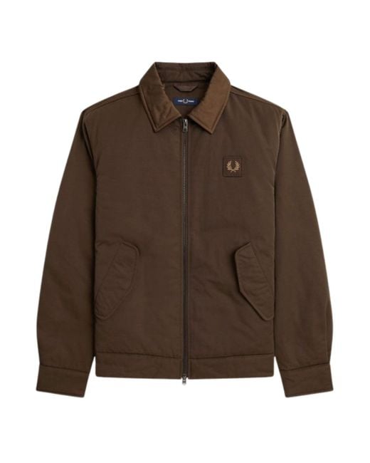 Fred Perry Tricot Coach Jacket Fred Perry Burnt Tobacco Suited Ip