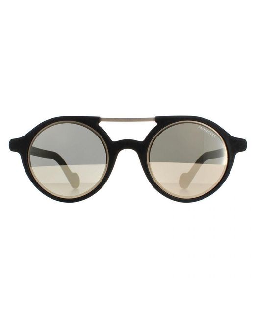 Moncler Brown Round Rubber Mirror Ml0083 Metal (Archived)