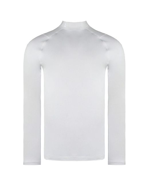 Under Armour White Coldgear Infrared Fitted Golf Mock Baselayer 1366269 100 for men