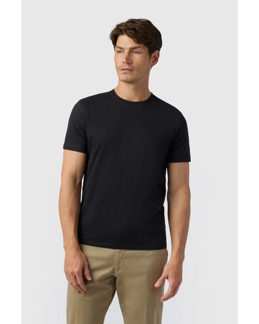 Limehaus Black Crew Neck Jersey T Shirt for men