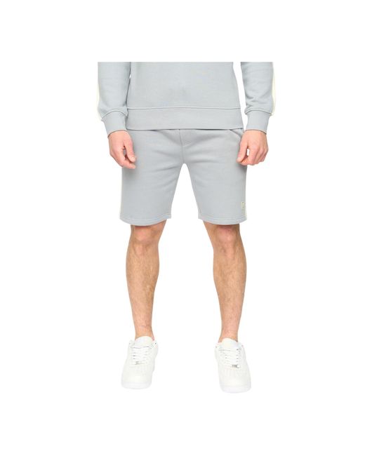 Crosshatch Blue Cresswill Shorts (Steel) for men