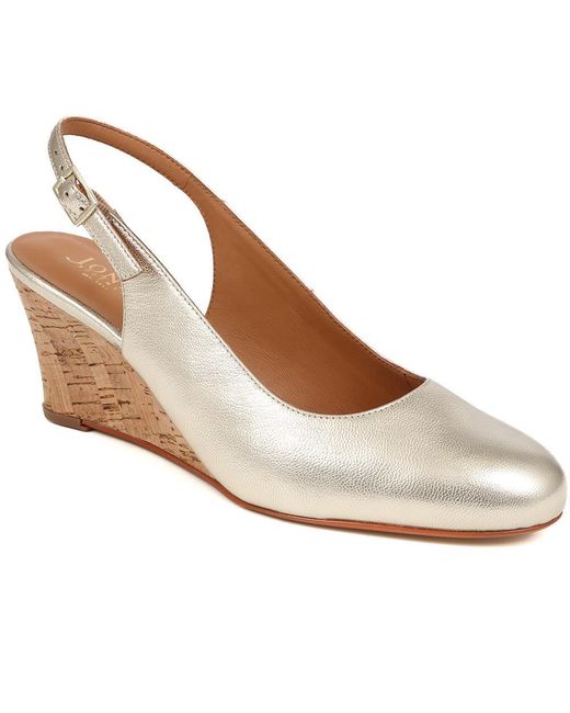 Jones Bootmaker Metallic Zahra Leather Wedges