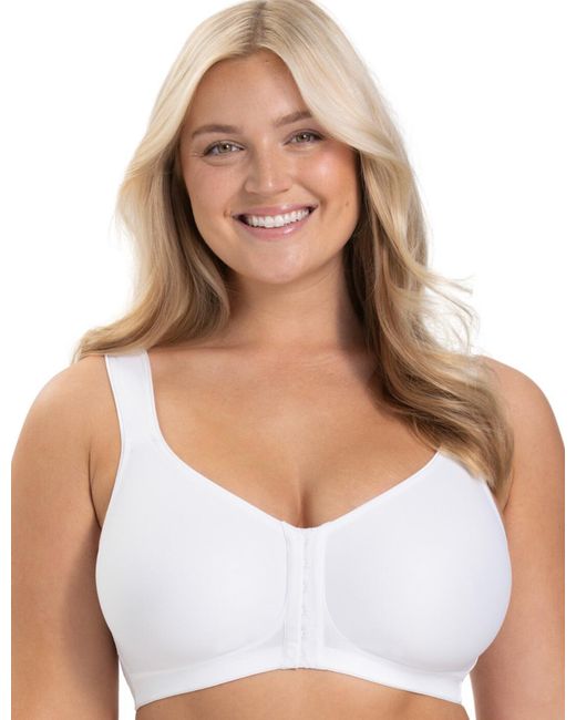 Miss Mary Of Sweden White Keep Fresh Front Fastening Bra