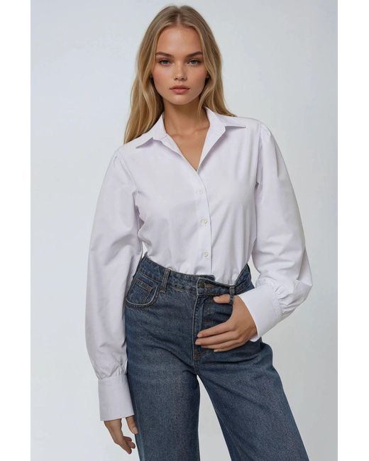 Hiccup Blue Classic Cotton Shirt With Long Sleeves