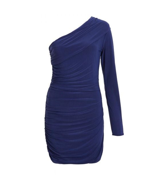 Quiz Blue One Sleeve Bodycon Mini Dress