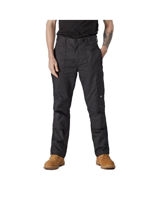 Dickies Black Action Flex Trouser (Regular) for men