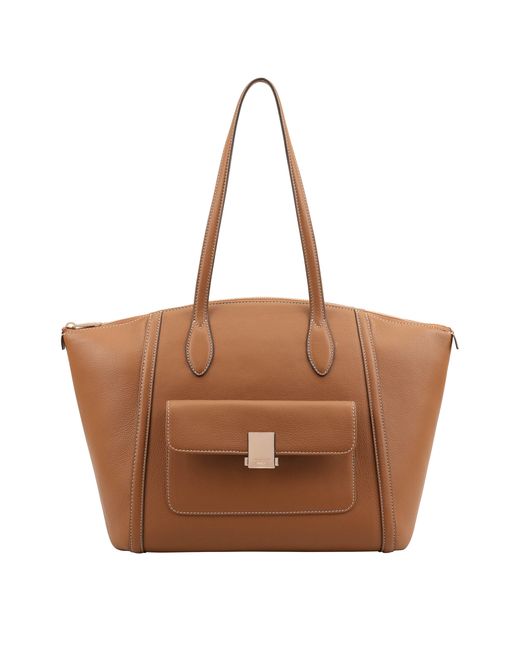 Paul Costelloe Brown Shiriya Leather Shoulder Bag
