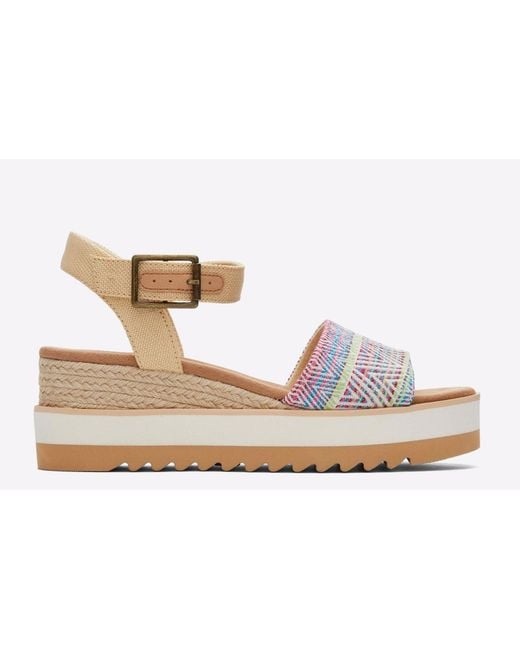 TOMS White Diana Platform Sandals