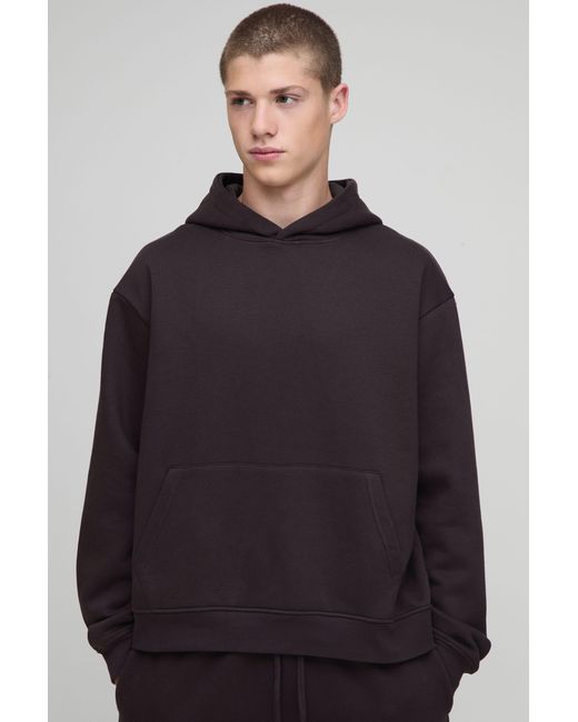 BoohooMAN Blue Basic Oversized Boxy Hoodie for men