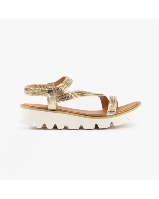 Heavenly Feet Metallic Fresco Sandals