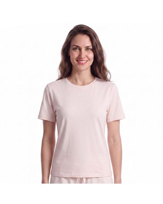 Boss Pink Short Sleeve Cotton Pyjama T-Shirt 50510322