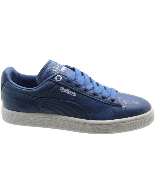 PUMA Blue Sophia Chang Basket Classic X Leather Lo Trainers 357296 02 B19D Leather (Archived) for men