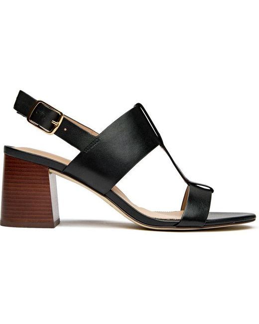 Cole Haan Black Josie T-Strap Sandals