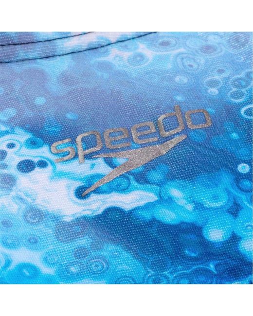 Speedo Blue Placement Digital Abstract Swimsuit