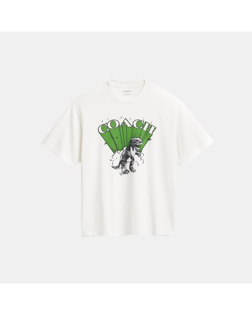 COACH Green Dinosaur Tshirt for men