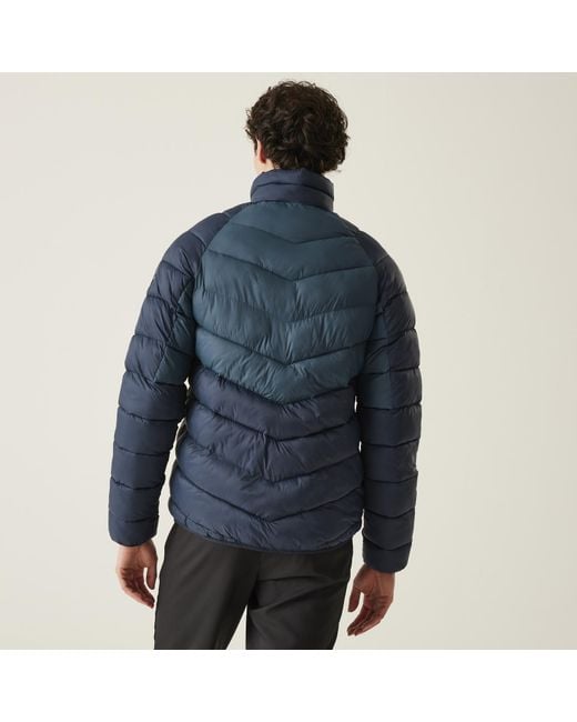 Regatta Blue Dalent Hooded Outdoor Lightweight Padded Jacket Coat for men