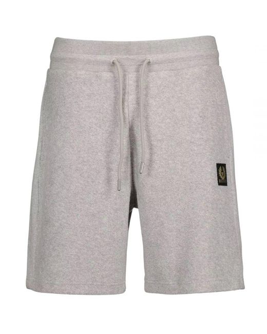 Belstaff Gray Trawler Sweat Shorts for men