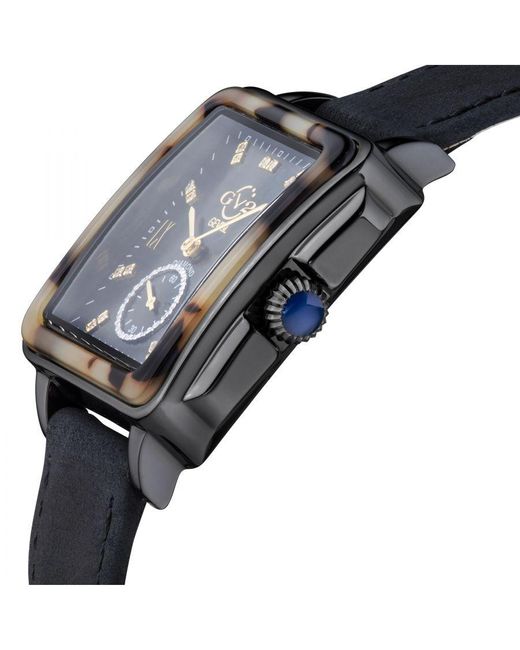 Gv2 Gray 9243 Bari Tortoise Swiss Quartz Diamond Watch