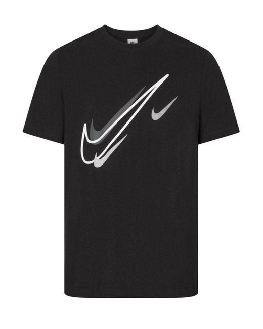 Nike Black Court Swoosh Logo T Shirt for men