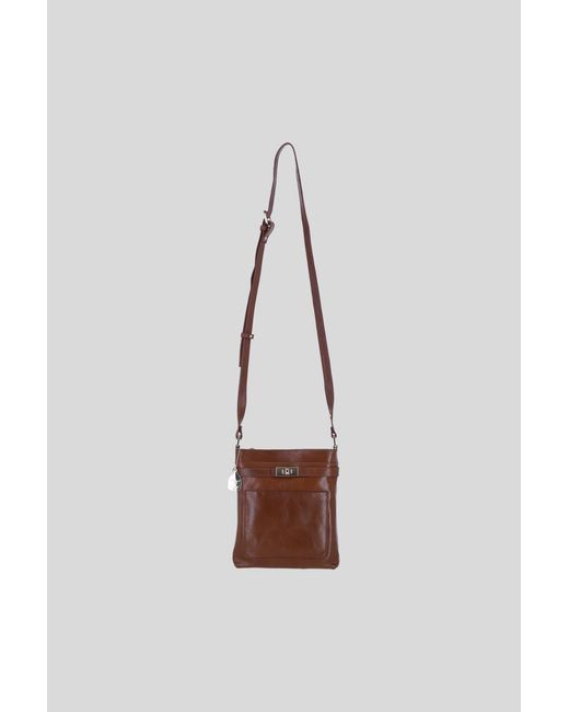 Ashwood Leather Brown Real Crossbody Bag With Adjustable Strap