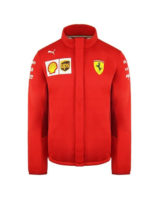 PUMA Scuderia Ferrari Lange Mouw Zip Up Rood Softshell Jas 763021 02 in het Red voor heren