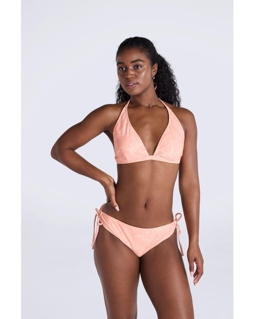 Mountain Warehouse Orange 'Iona' Halter Printed Bikini Top Chlorine Resistant Beach Swimwear