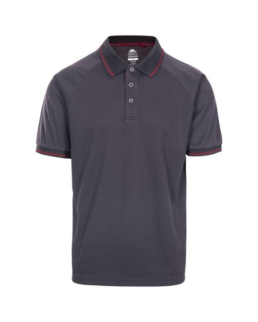 Trespass Blue Bonington Short Sleeve Active Polo Shirt (Dark) for men