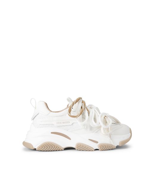 Steve Madden White Pryce Sneakers for men