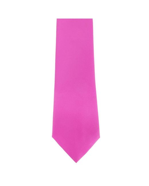 PREMIER Pink Plain Satin Tie (Narrow Blade) (Pack Of 2) (Hot) for men