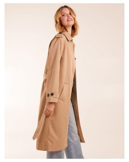 Blue Vanilla Natural Vanilla Longline Mac Coat