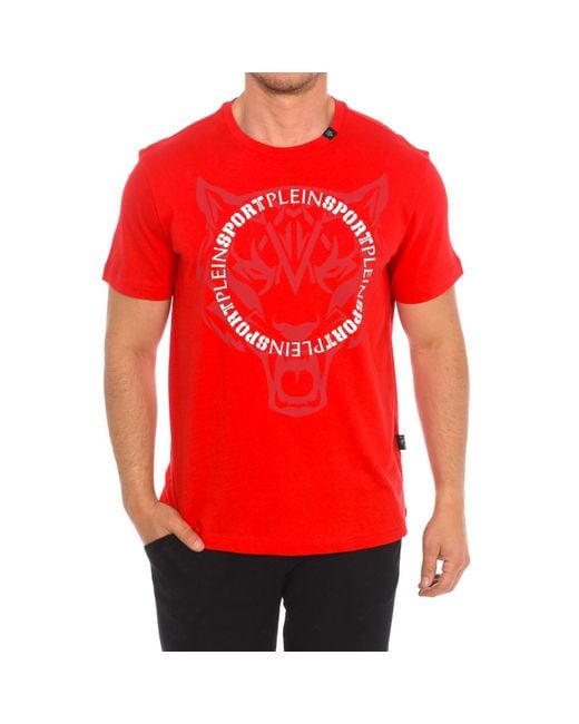 Philipp Plein Red Tips402 Short Sleeve T-Shirt for men