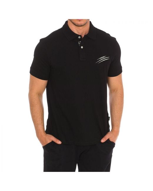 Philipp Plein Black Pips504 Short-Sleeved Polo Shirt for men
