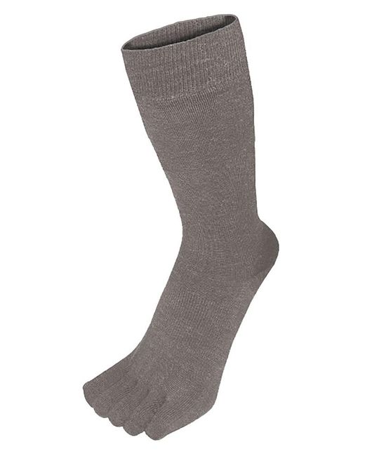 Toetoe Gray Ladies Outdoor Soft Wool Moisture Wicking Mid Calf Toe Socks for men