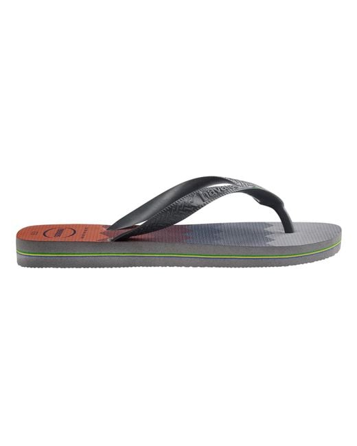 Havaianas Blue Ladies Brazil Fresh Flip Flops (Steel)