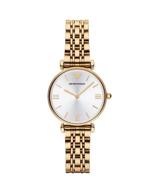 Emporio Armani Metallic Ar1877 Gianni T-Bar Ladies Watch 32 Mm Stainless Steel
