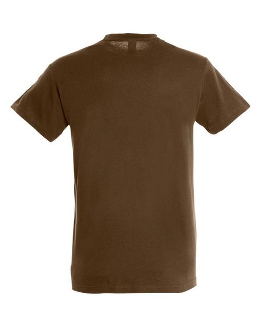 Sol's Brown Regent Short Sleeve T-Shirt (Earth) for men