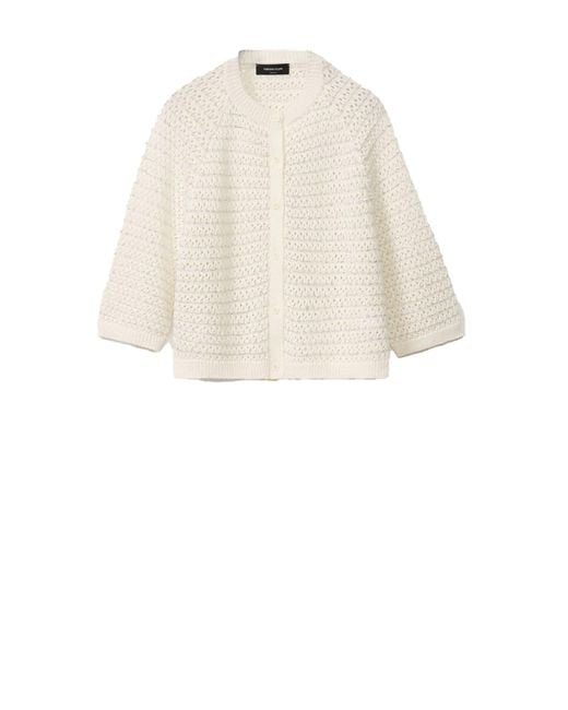 Fabiana Filippi White Perforated Jacket